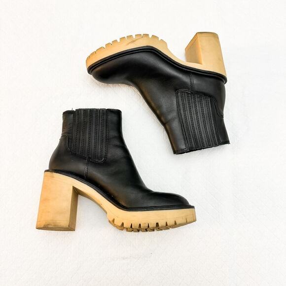 Dolce Vita Caster H20 Black Military Style Boot Rubber Sole Size 8 - Picture 2 of 6